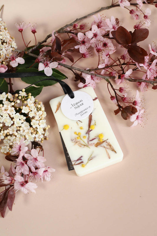 Blomsterkort i voks Frangipanier & Jasmin - Jasmin