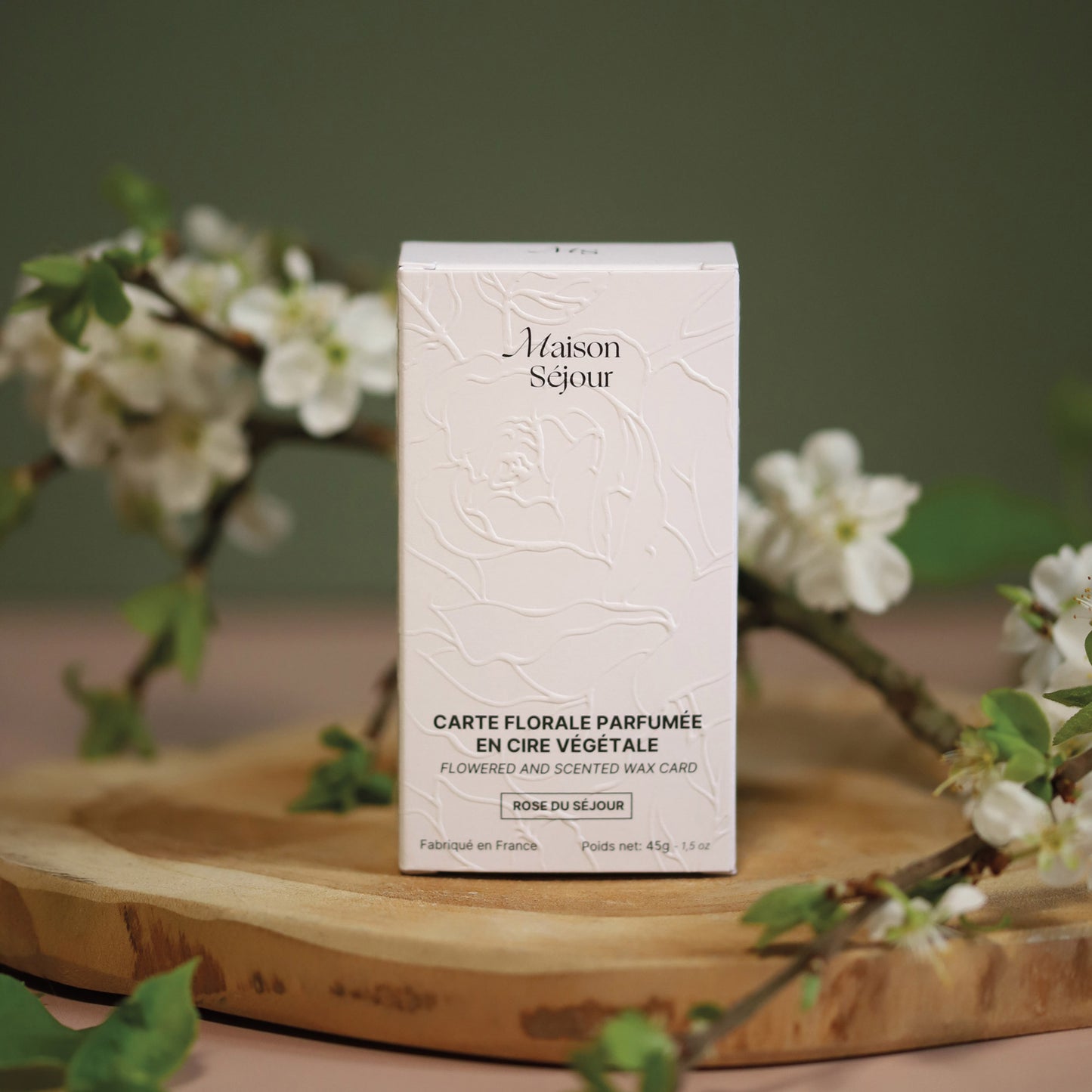 Carte florale parfumèe Rose de Sejour