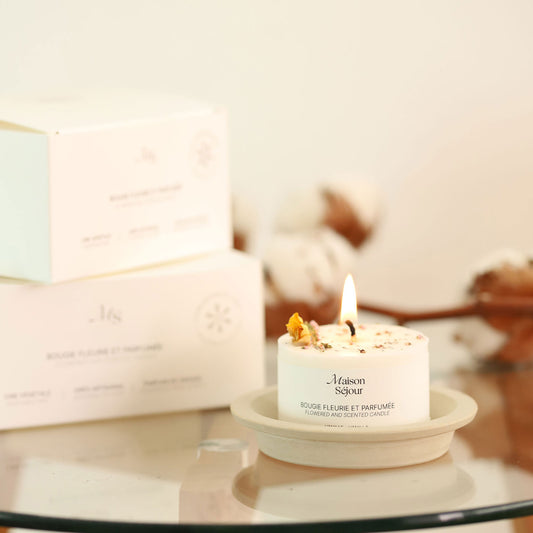 Bougie de fleurie 80g Vanille