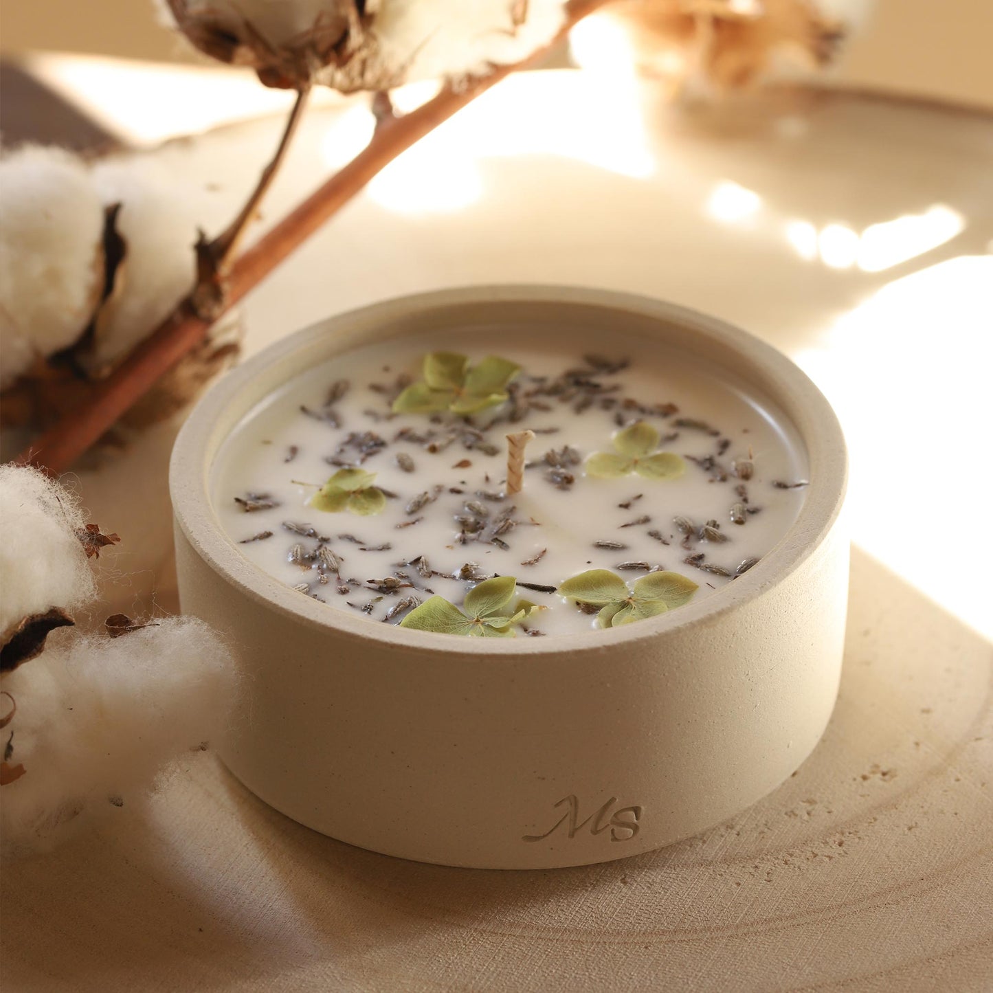 Bougie de fleurie 200 gram Fleur de cotton