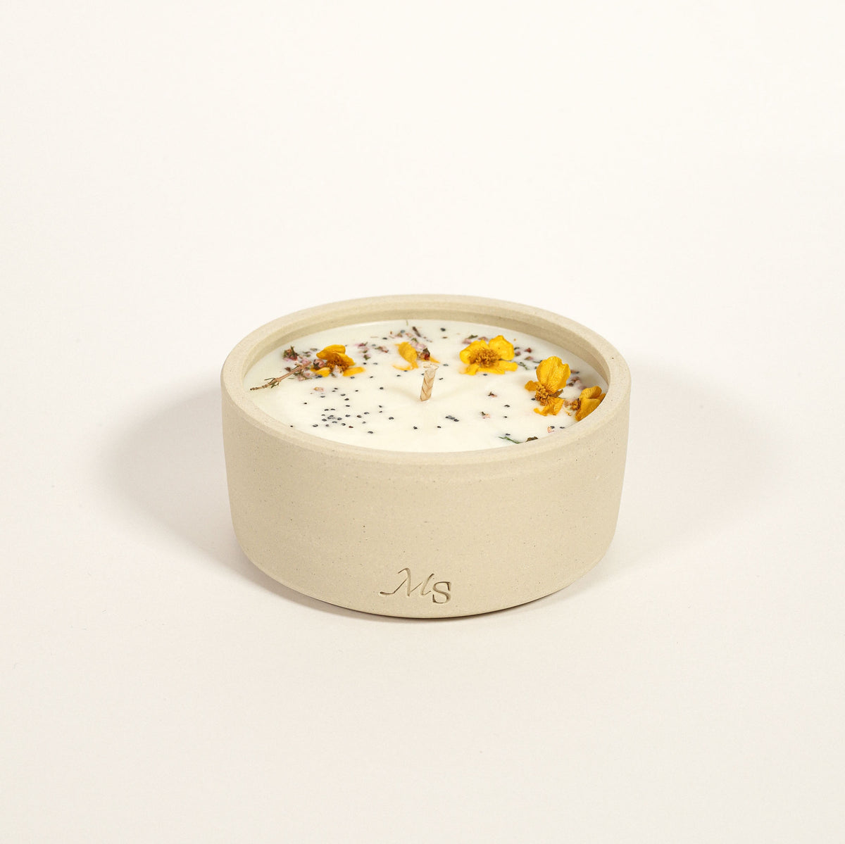 Blomsterlys i voks 200 gram Vanilje