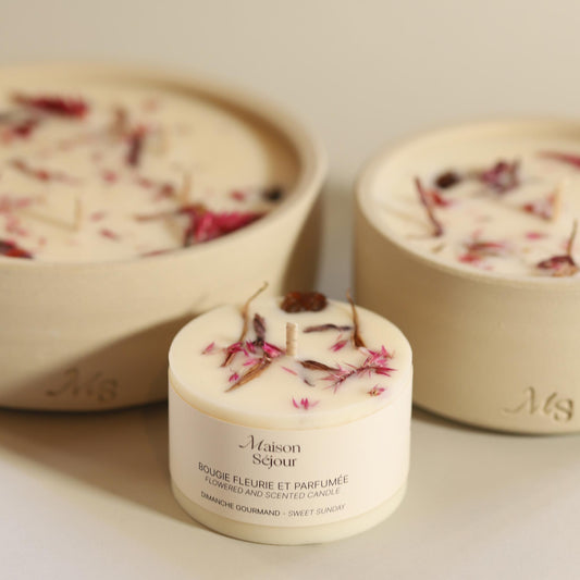 Bougie de fleurie 80g Dimanche gourmand