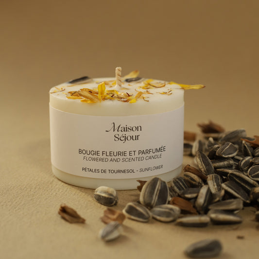 Bougie de fleurie 80g Pétales de tournesol