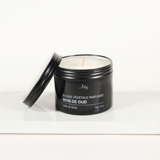 Bougie mètal - Bois de oud