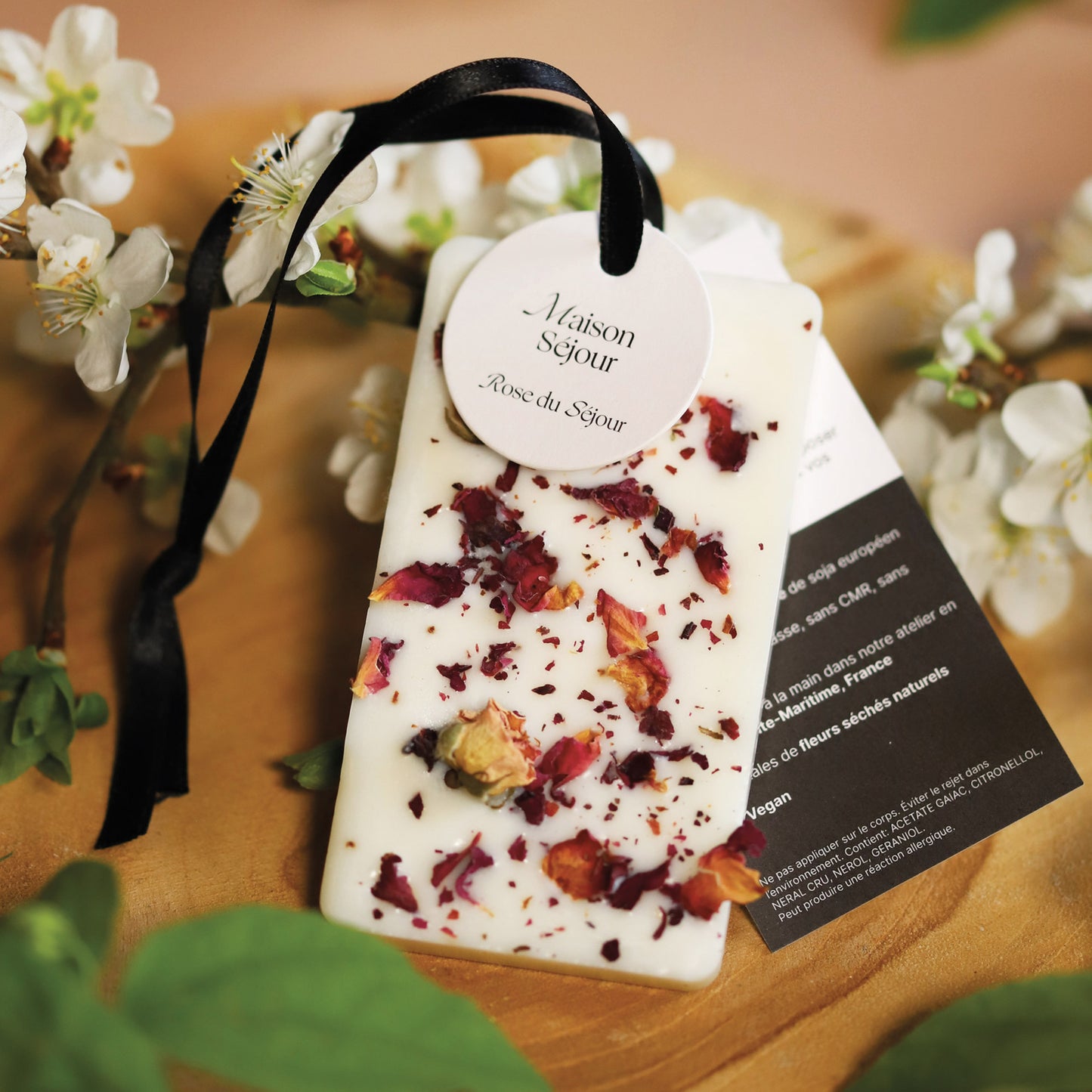 Carte florale parfumèe Rose de Sejour